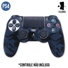 Capa de Silicone para controle PS4 Camuflada Preta